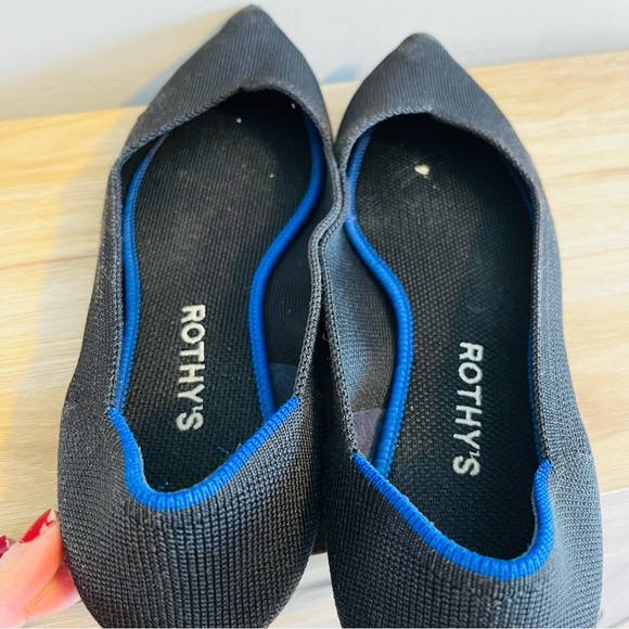 Rothy's Black The Pointe Flats Size 8.5 - Picture 7 of 10